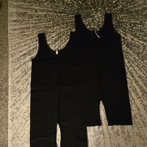 NWOT Zenana Outfitters Classic Black Jumpsuit/bodysuit Bundle